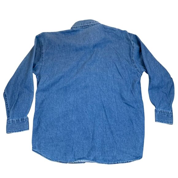 Coca-Cola Mens Chambray Shirt Large Long Sleeve Button Down - Picture 2 of 9